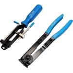 CCLIFE Kombizange Achsmanschetten Klemm Schneidvorrichtung Zange Zangensatz 2tlg, 2-tlg. Blau/Schwarz