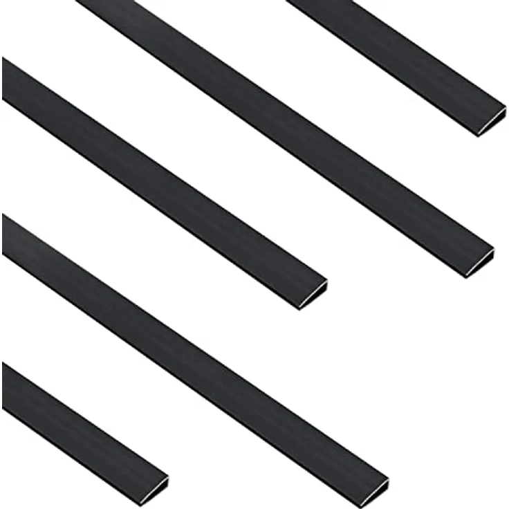 Sekey PVC Zaunschiene Abdeckprofil 5pcs x 1m, Schutzzubehör für PVC Sichtschutzmatte, 1 m/Wurzel, 5er Set, Anthrazit