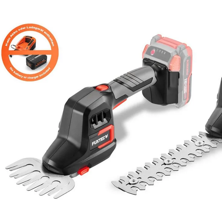 FUXTEC Akku-Heckenschere FX-E1HHS20, leichte Handheckenschere mit 20V Power, leise & kabellos, grün