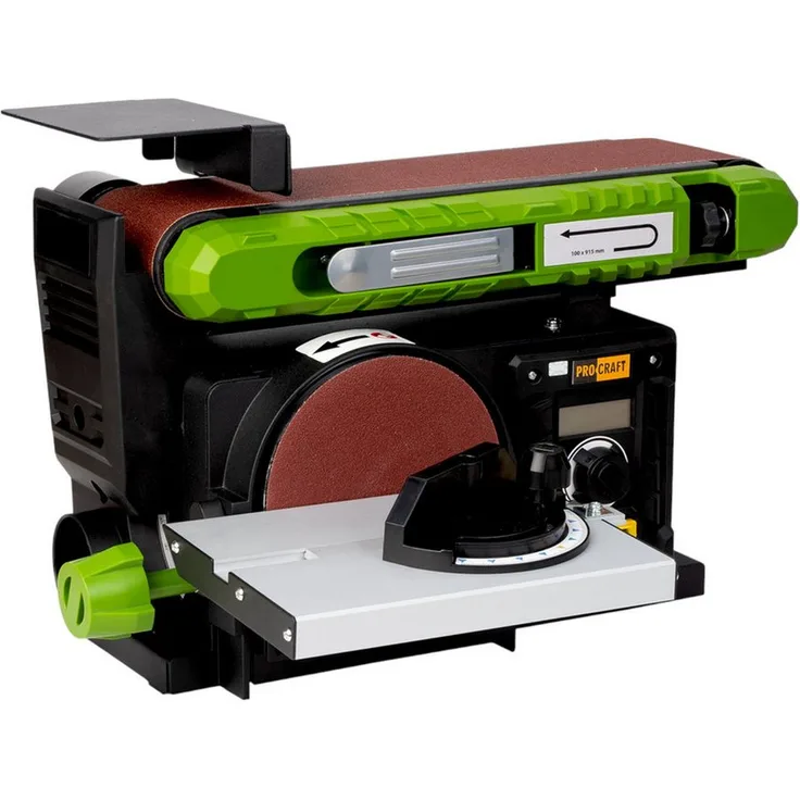 PRO CRAFT BDS400S Bandschleifer, 400 Watt Band- und Tellerschleifmaschine mit 915 x 100 mm Schleifband und 150 mm Schleifscheibe