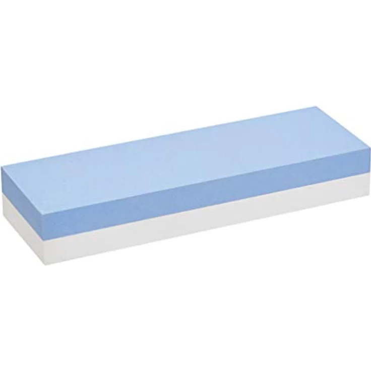 Amazon Basics Messerschärfstein, doppelseitig 1000/6000, rutschfeste Bambusunterseite, Schwarz, Blau und Weiß, 21,34 x 9,14 x 4,57 cm – Bild 2
