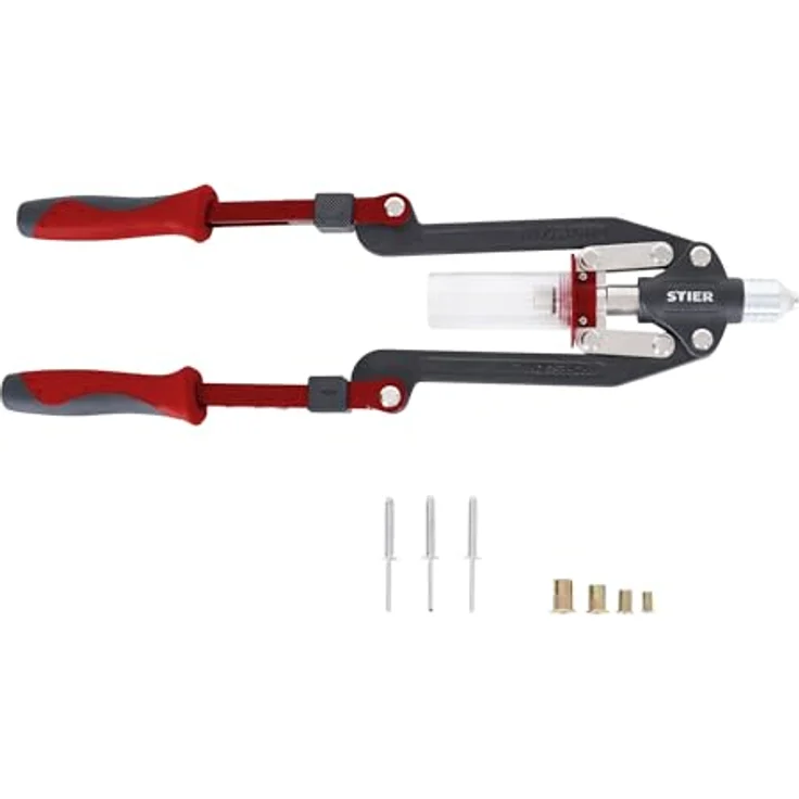 STIER Universal-Nietzangen-Satz, 11-teilig, für Blindnieten und Blindnietmuttern, inklusive Maulschlüsselsatz, aus hochwertigem Stahl – Bild 2