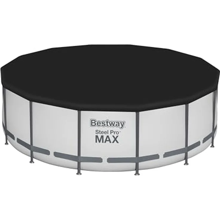 Bestway PVC-Abdeckplane Ø 427 cm, schwarz, rund – Bild 4
