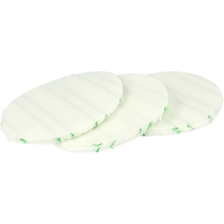 Vhbw Polierpad-Set für Kärcher FP 303, 6x Polierscheiben für Laminat, Durchmesser 12,5 cm, weiß/grün, waschbar bis 60°C – Bild 4
