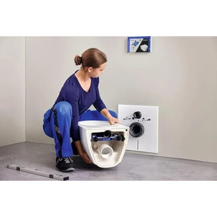 Geberit Acanto Set Wand-WC + Bidet, weiss KeraTect, Spülrandlos, TurboFlush-Spültechnik – Bild 5