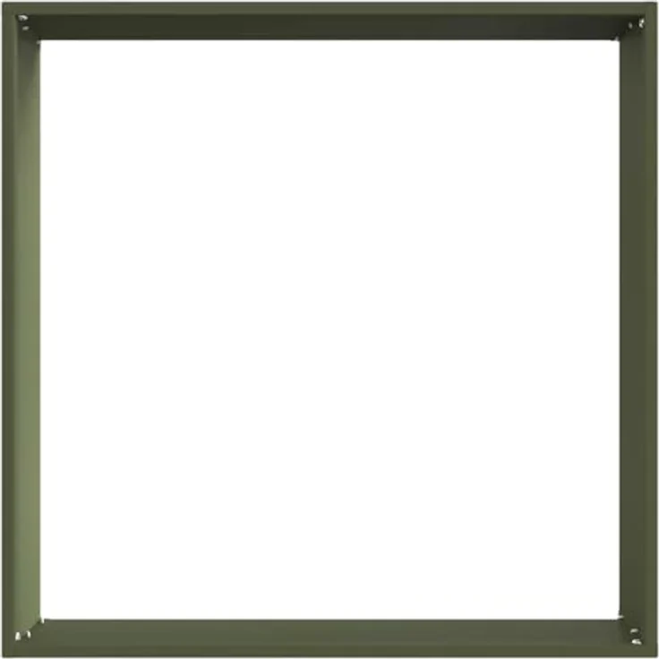 vidaXL Beetumrandung Raseneinfassung Olivgrün, 50 x 50 x 13 cm, wetterfester Stahl, moderne quadratische Form – Bild 4