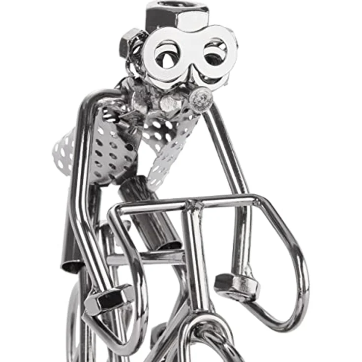 Schraubenmännchen Fahrradfahrer - Fahrrad Eisenfigur Metallfigur – Bild 3
