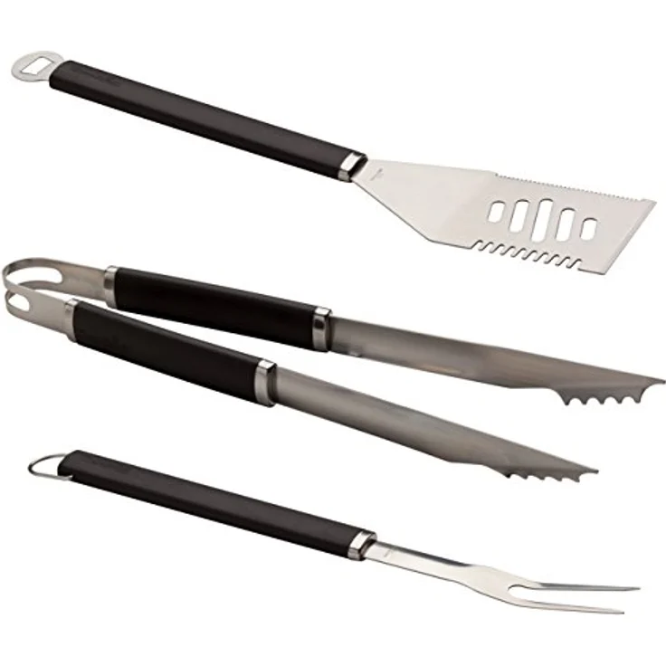 Char-Broil 140 545 Grillbesteckset Grillwerkzeug, Edelstahl, 3 Stück – Bild 2