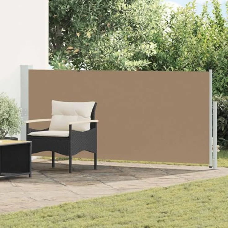 vidaXL Einziehbare Seitenmarkise, 300 cm Breite, 100 % Polyester, UV-beständig, verstellbarer Sichtschutz für Terrasse und Garten – Bild 2