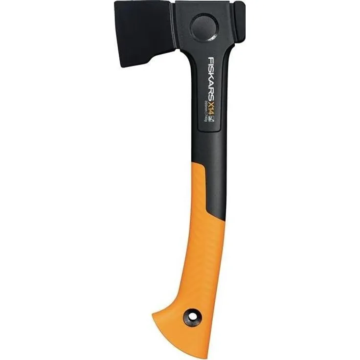 Fiskars X14, Axt + Beil mit spezieller Klingenschliff - Universalaxt, schwarz