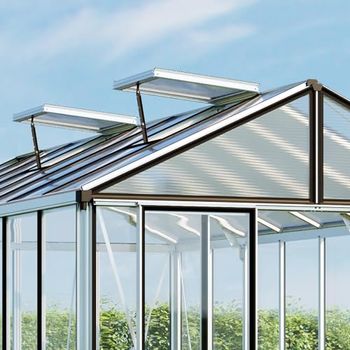 GFP Gewächshaus Hera 3 Glasgewächshaus 263x199 cm AluminiumRahmen mit