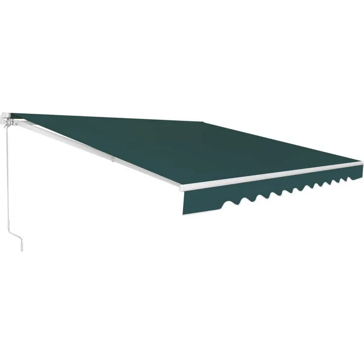 KOMFOTTEU Markise Sonnenschutz mit Einstellbarem Winkel (3x2,5m, Grün) - Rostfreier Aluminiumrahmen, PU-beschichtetes Polyestertuch, 5°-35° einstellbarer Winkel