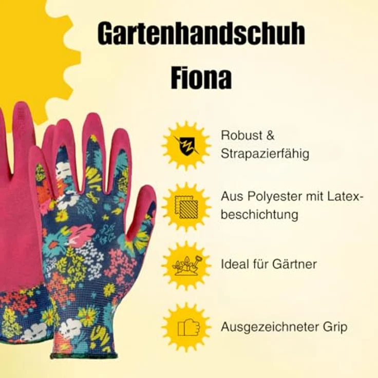 Scheibler Workwear Gartenhandschuhe Fiona, hochelastische & griffige Arbeitshandschuhe, atmungsaktiv in Größe 8 (Lachs) – Bild 2