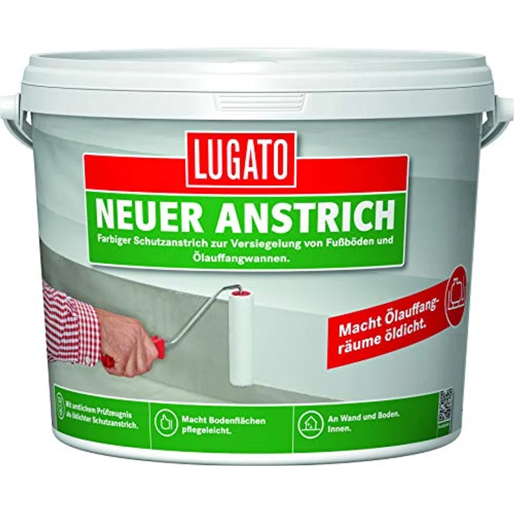 Lugato Neuer Anstrich platingrau 5,0l Nr. 5360 Oberflächenschutz Versiegelung Bö – Bild 2