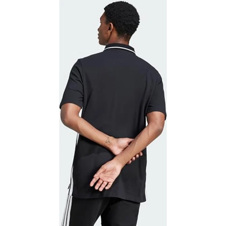 adidas Sportswear Poloshirt ESSENTIALS 3-STREIFEN PIQUÉ POLOSHIRT, recyceltes Material, moderner Komfort, schwarz – Bild 5