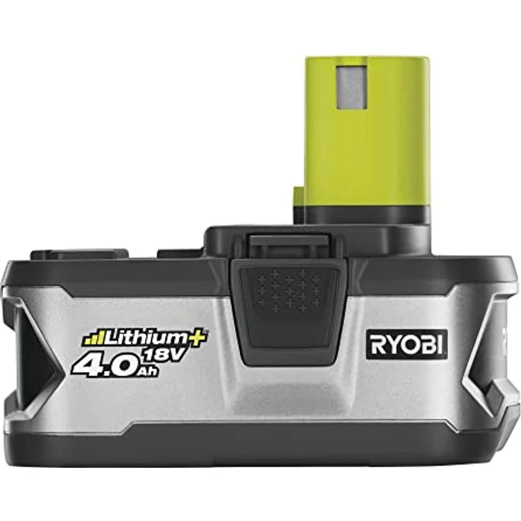 Ryobi Werkzeug Akku RB18L40 18V-4.0 AH LI-Ion, ONE PLUS - Ein Akku für Ryobi Rasentrimmer, Heckenscheren oder Akkuschrauber inkl. Ladestandsanzeige und langer Lebensdauer, Farbe: schwarz-grau – Bild 3