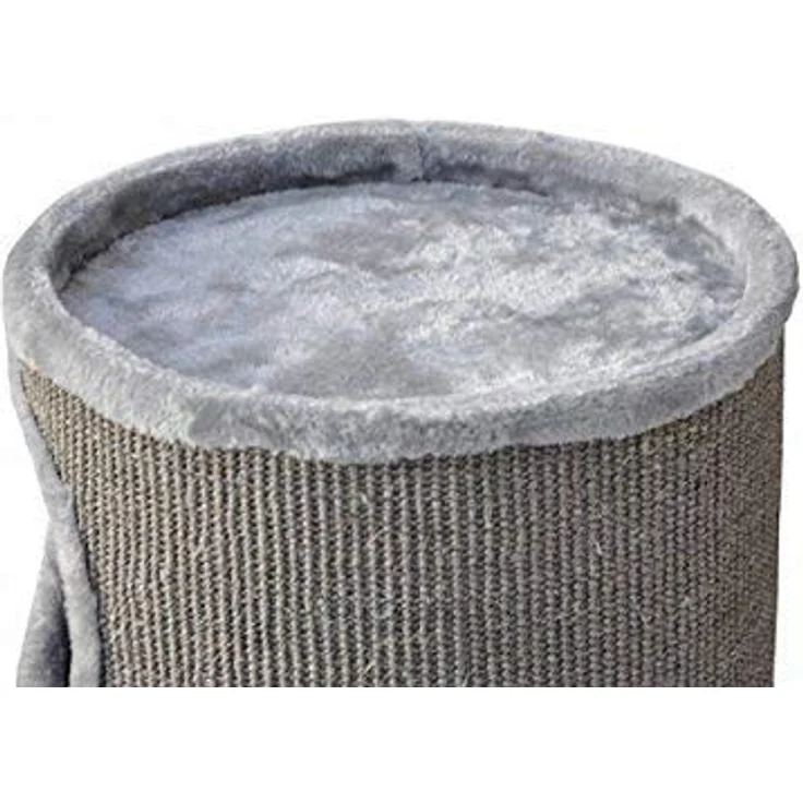 nanook Kratztonne Kratzbaum Condo mit Spielball, Sisal Plüsch, grau 70 cm – Bild 4