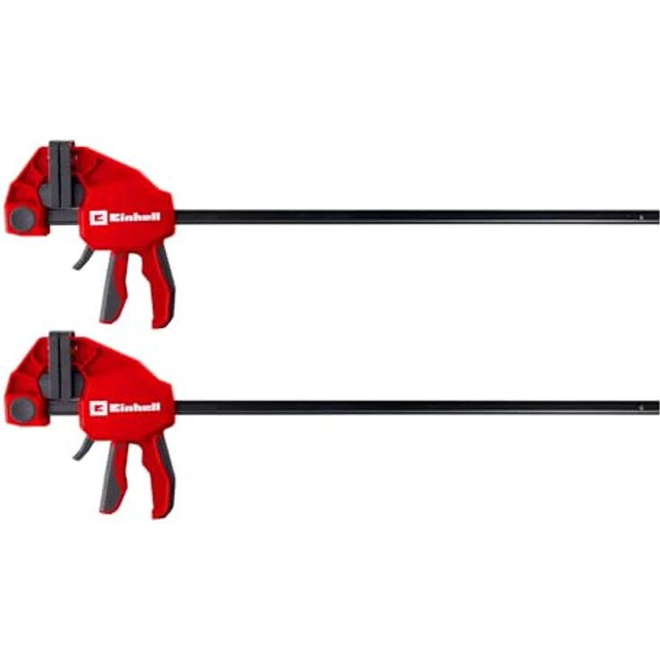 Einhell Einhandzwinge 930121, Spannweite max. 600 mm, 150 kg Spannkraft, robuste Stahlkonstruktion, gummierte Griffe – Bild 1
