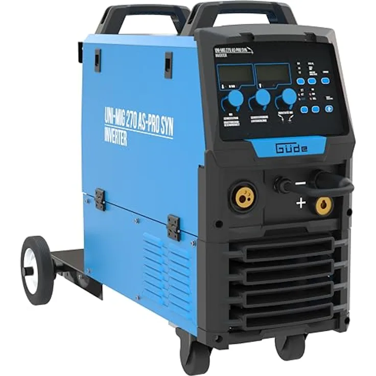 Güde Universalschweißgerät Uni-Mig 270 AS-Pro SYN, 400 V MIG/MAG mit 270 A, pulverbeschichtetes Stahlgehäuse, Digitaldisplay