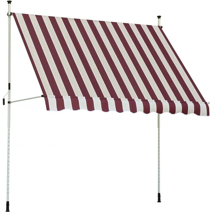 TrendLine Balkon Markise Red Stripe, Breite: 300 cm, Ausfall: 130 cm