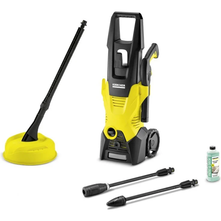 Kärcher K 3 Home T50 1.601-821.0 Hochdruckreiniger 380 l/h 6,5 kg 1600 W 120 bar 25 m²/h 40 °C Schlauch 6 m Home Kit: Flächenreiniger T150, Reingungsmittel Patio & Deck (0,5 l) – Bild 1