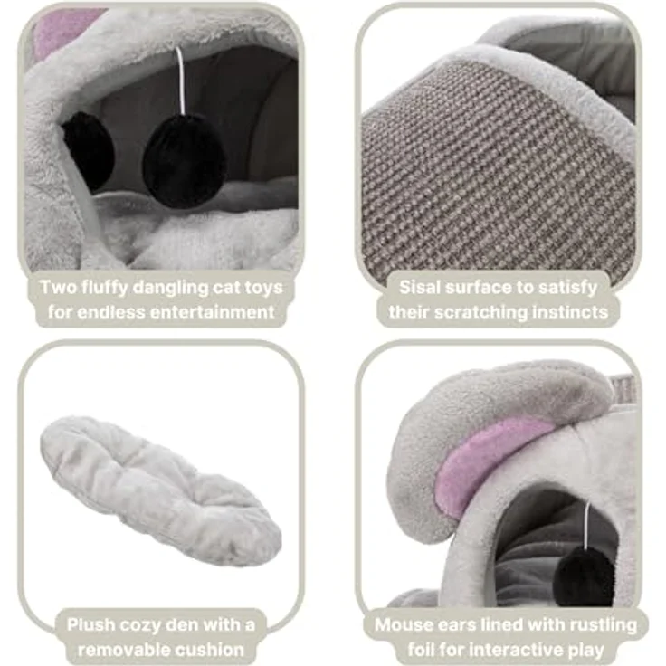 Trixie Kuschelhöhle Lukas 35x33x65 cm grau – Bild 4