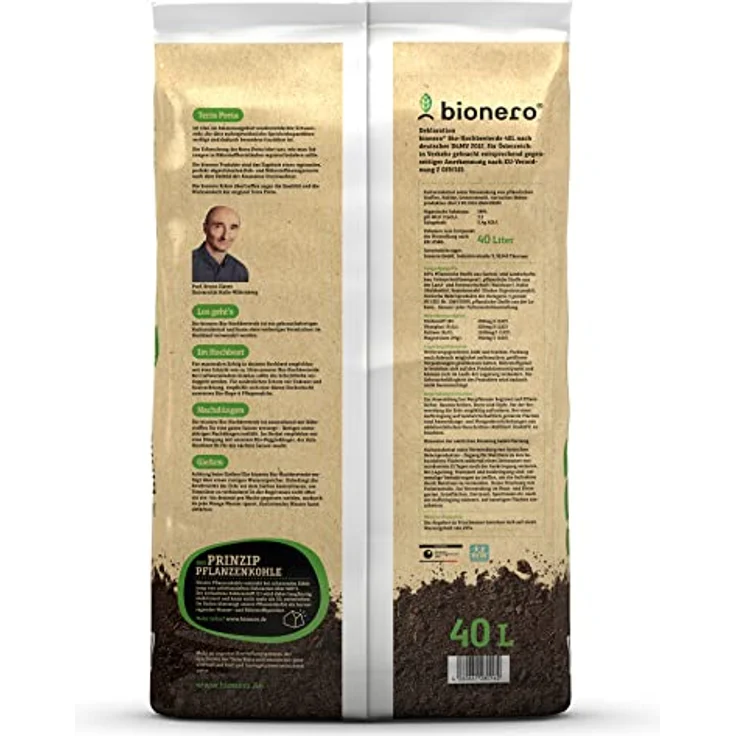 bionero® Bio-Hochbeeterde Gemüse satt 40 l Terra Preta Bodenverbesserer Schwarzerde für Gemüseanbau Hochbeet – Bild 5
