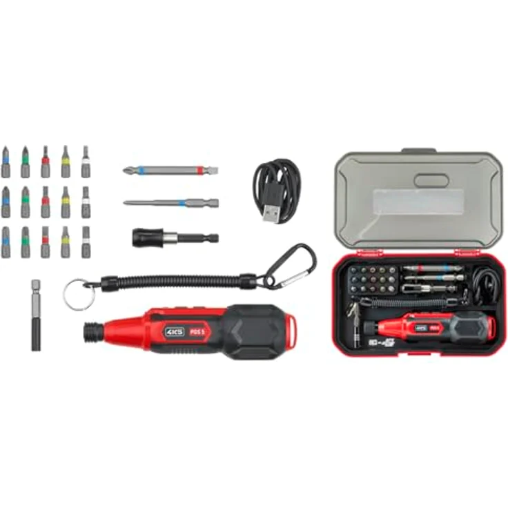 4K5, Schraubenzieher, Tools PDS 5-Set E-Schraubendreher Größe (Schraubendreher) 1/4\ (Innensechskant, Schlitz, Pozidriv-Kreuzschlitz (PZ), T-profil, Phillipps-Kreuzschlitz (PH)) – Bild 2