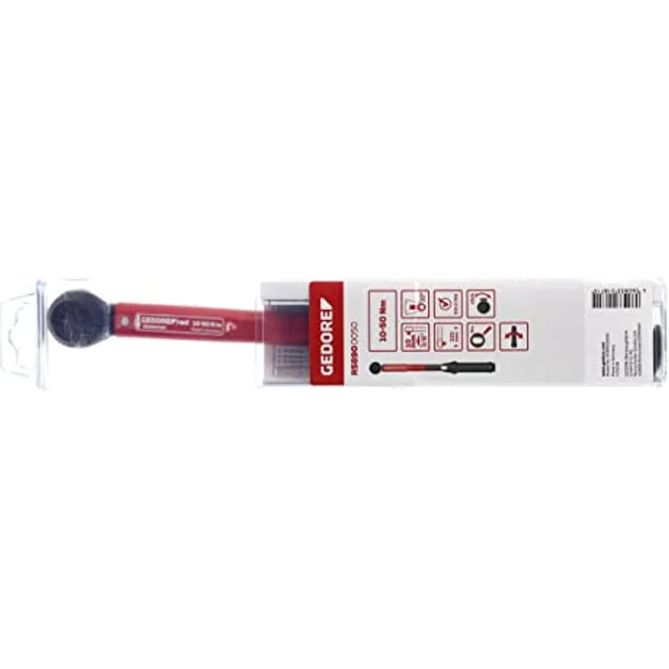 GEDORE red Drehmomentschlüssel für Links- und Rechtsgewinde, 3-8 Zoll, 10-50 Nm, Stahlrohr, Rot-Schwarz – Bild 6