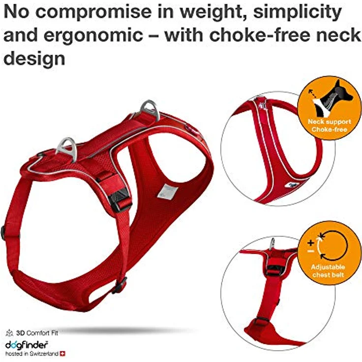 Belka Comfort Harness Red XS – Bild 3