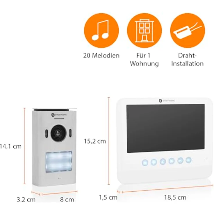 Smartwares Video Türgegensprechanlage weiß – Bild 3