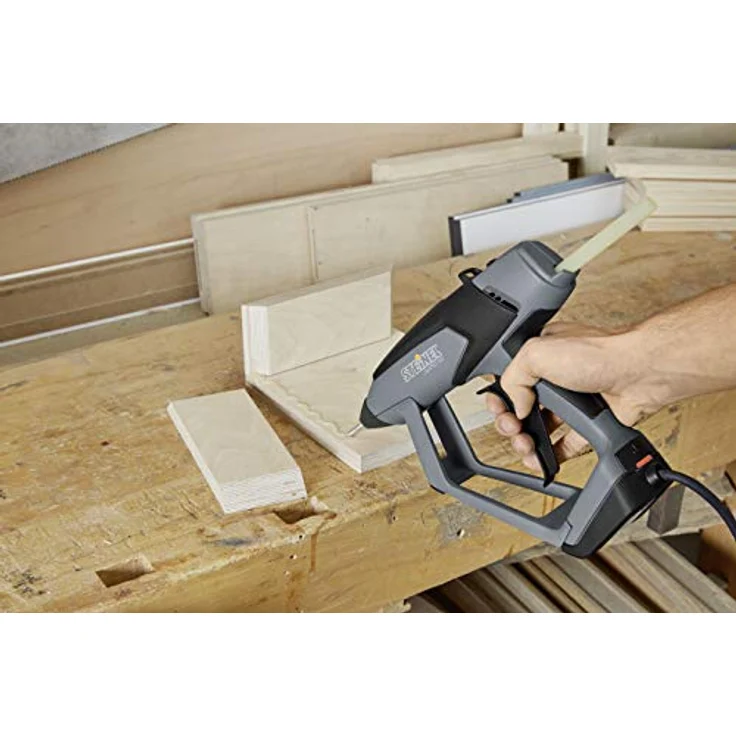 Steinel 035280 Profi-Klebepistole GluePRO 300, elektronisch geregelte Heißklebepistole, Klebemenge einstellbar, wechselbare Düsen, Aufhängemöglichkeit – Bild 3