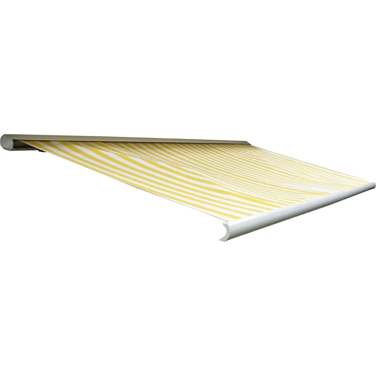 MCW Kassettenmarkise H124-5x3-oV, Luxus-Variante mit Markenmotor 205 Watt, Funk-Fernbedienung
