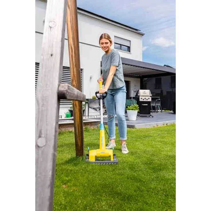 Gloria Rasen- und Kantenschneider FineCut - Zubehör für MultiBrush | Rasenmäher-Aufsatz Ergänzung für Mähroboter | XXL- Schnittbreite 36 cm, Gelb – Bild 3
