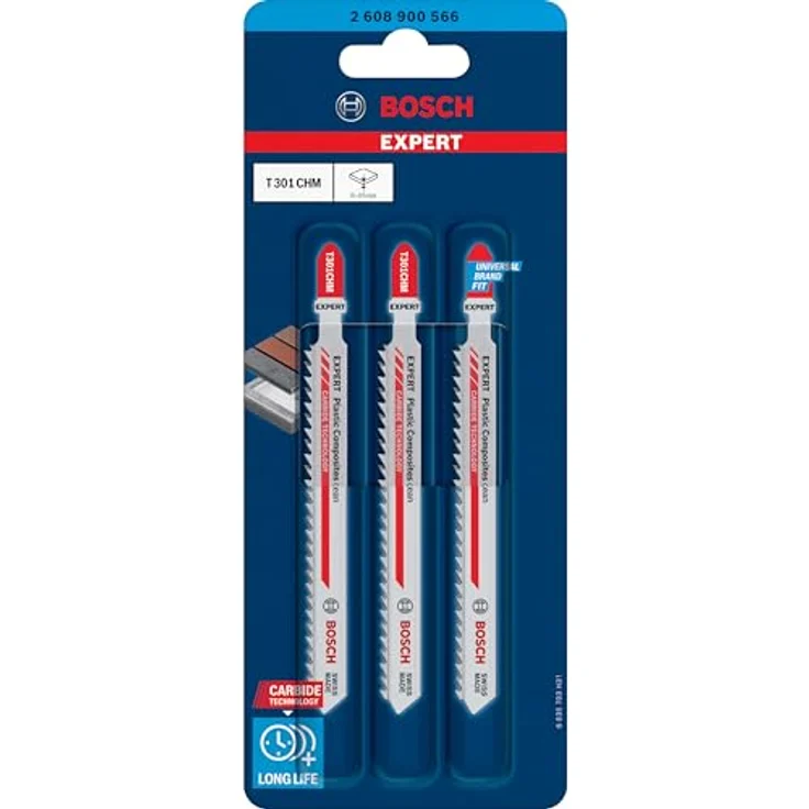 Bosch Stichsägeblatt Plastic Composites T301CHM Gesamtlänge 117 mm Zahnteilung 3,3 mm – Bild 2