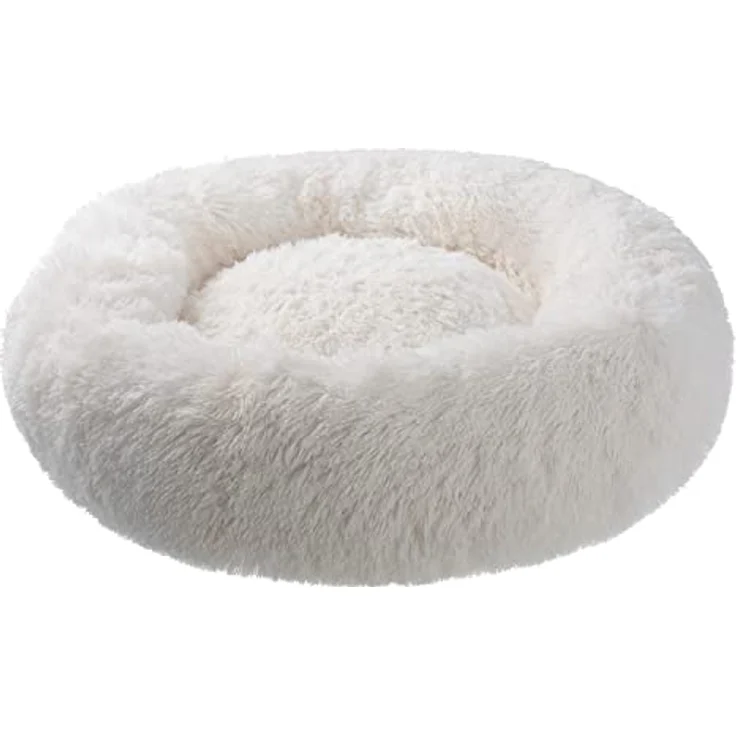 Petstuff Hundekissen Rund Donut, rutschfest, flauschig, waschbar, Farb- u. Größenwahl, beige, Ø 60 cm – Bild 1
