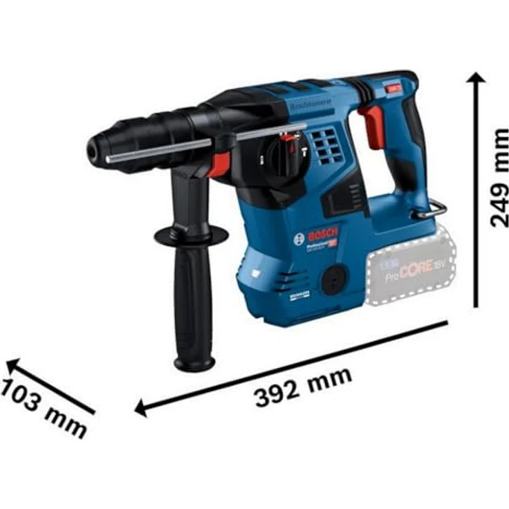 BOSCH Bohrhammer Akku-Bohrhammer GBH 18V-28 CF Professional solo, 18Volt - KickBack Control, Vibration Control, bürstenloser Motor, Bluetooth Connectivity, LED-Lampe – Bild 2