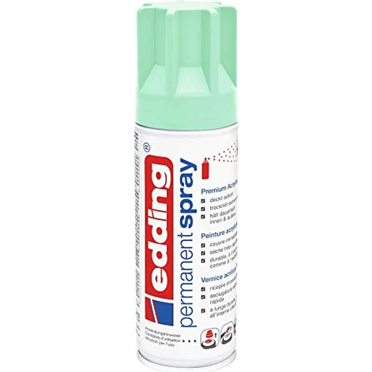 edding Sprühfarbe 5200, 200 ml Premium Acryllack, seidenmatt, wasserfest, für Glas, Holz, Kunststoff und mehr – Bild 2