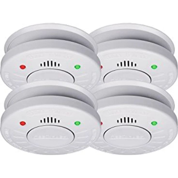 4er-Set SMARTWARES Rauchmelder mit 10 Jahres Batterie - VdS Zertifiziert + Stummschaltfunktion – Bild 1