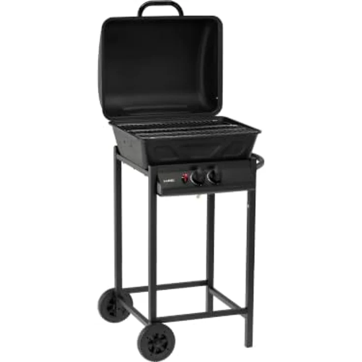 LUND Gasgrill 5,5 kW, 2 Brenner aus Stahl, kompakt mit Piezo-Zünder und verchromtem Rost, 60 × 53 × 102 cm – Bild 5