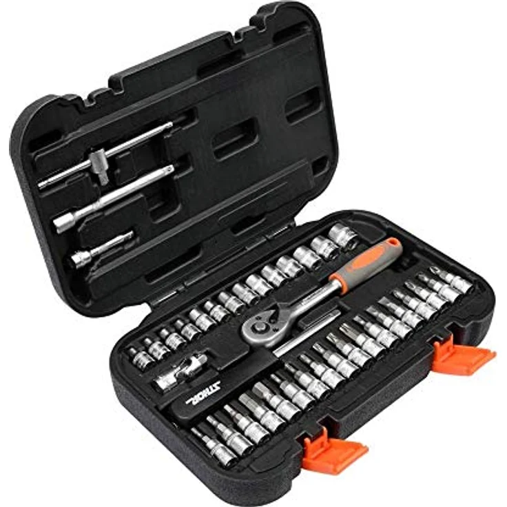 YATO Werkzeugsatz 1/4'''' 38-TLG. xs 58640, System-Koffer mit 1/4"-Ratsche, Steckschlüsseln und diversen Bits – Bild 1