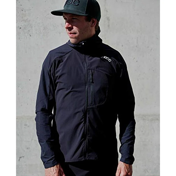 Poc Guardian Air, Herren Velojacke, winddicht und wasserabweisend, helmkompatible Kapuze, Schwarz, S – Bild 4
