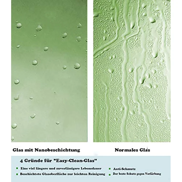 Hopibath Duschwand für Badewanne faltbar Badewannenaufsatz Glas, 6mm beidseitig NANO Glas, 180º Faltwand 3 teilig, 140x140, 130x140, 120x140cm, Links- und Rechtsmontage – Bild 4