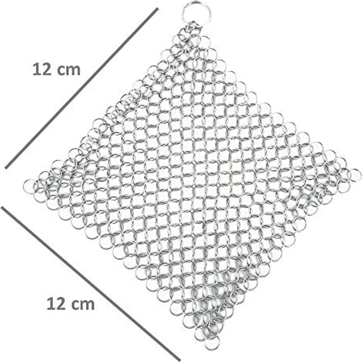BBQ-Toro Edelstahl Ringreiniger | 12 x 12 cm | Topfreiniger für Gusseisen Pfannen und Töpfe | Dutch Oven Reiniger | Ringschwamm, Gusseisenreiniger, Schrubber, Reinigungsgewebe, BBQ Zubehör – Bild 5