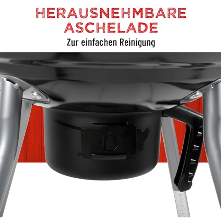 BBQ Collection Kugelgrill - Holzkohlegrill mit ein Lufteinlass im Deckel - Aschebehälter - 45cm - 83cm Höhe – Bild 6