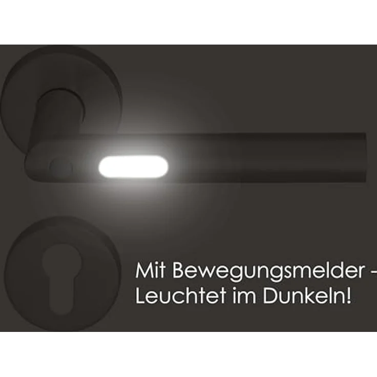 MeinTürgriff Drückergarnitur Orbit Edelstahl LED Türgriff mit Bewegungssensor für Innentüren, silberfarben – Bild 4