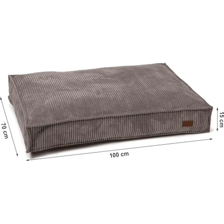 Designed By Lotte Tierkissen Hundekissen Ribbed braun - Polyester, Flockenfüllung, abnehmbarer Bezug, rutschfester Boden – Bild 2