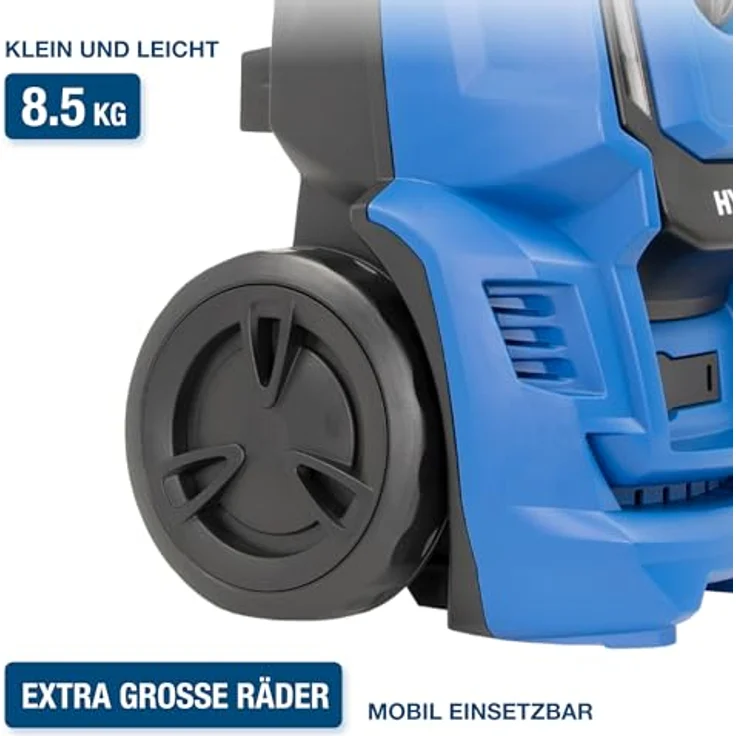 HYUNDAI Elektro-Hochdruckreiniger HPW1800CE, 1800W, 140bar, 420 l/h, mit Schlauchtrommel, blau – Bild 7