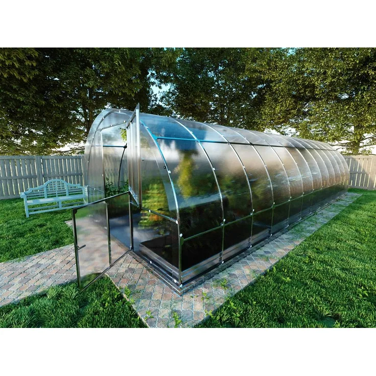 BAUMERA Gewächshaus KLASIKA TUBE 3x8m, mit 4mm Polycarbonat und stabilem Fundamenten, geräumig und lichtdurchlässig