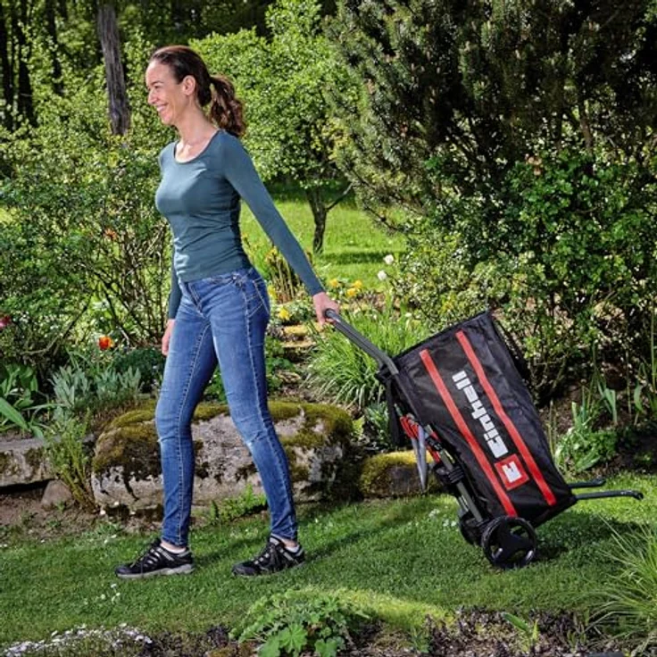 Einhell Schlauch- und Transportwagen für Akku-Schlauchtrommel, mobile Nutzung mit großen Rädern, robust und benutzerfreundlich – Bild 3